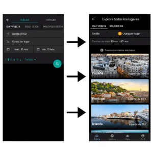 Planificando vuelos con Skycanner